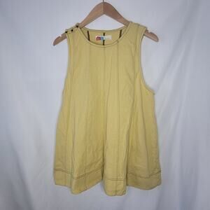 Free People Beach- Women's Strada yellow tank top- size Large